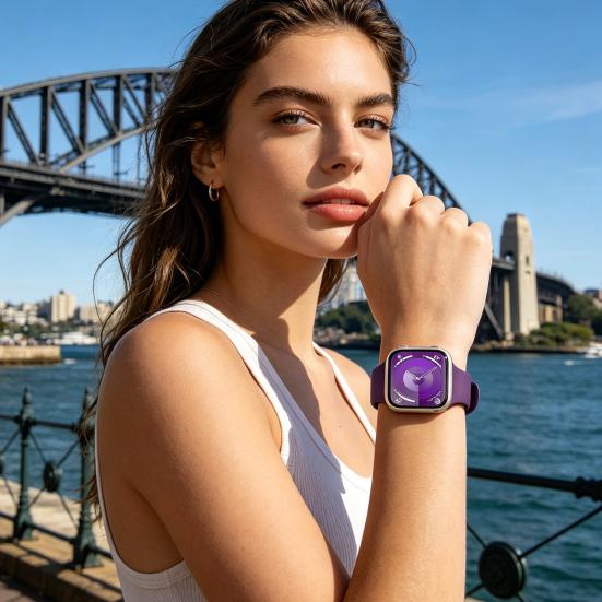Silicone Watch Band Waterproof Sweat-Proof Replacement Band Soft Solid Color Watch Strap for Apple Watch Series Ultra 2