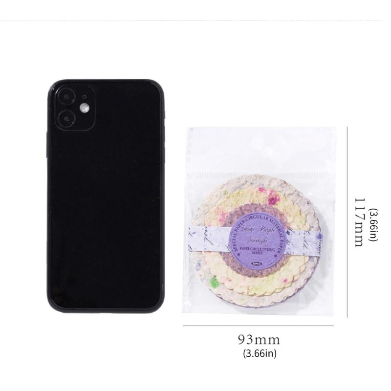 Light Retro Decorative Paper Disks Paper Disc For Journals Gift Packaging Creative Projects Soft Color Palette