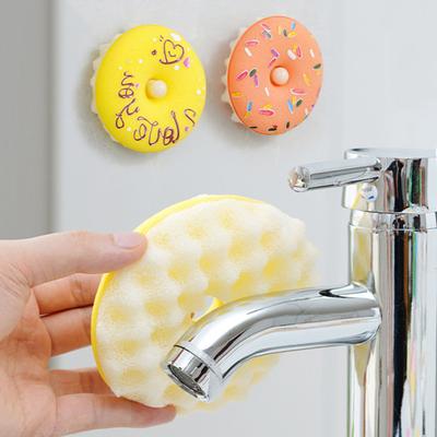 Spugna per ciambella 2/3/4 pezzi con ventosa Spugna per drenaggio rapido antigraffio Spazzola per piatti antiaderente Pentole