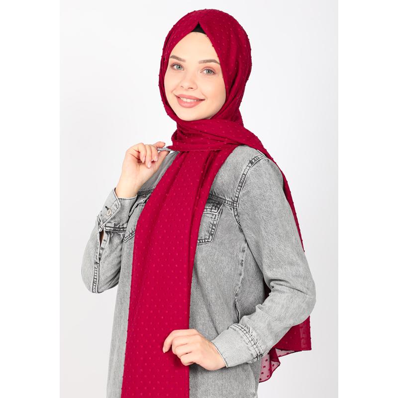 

Miray Pıtpit Шифоновая Шаль Бордовый Красный 85x190 бордовый