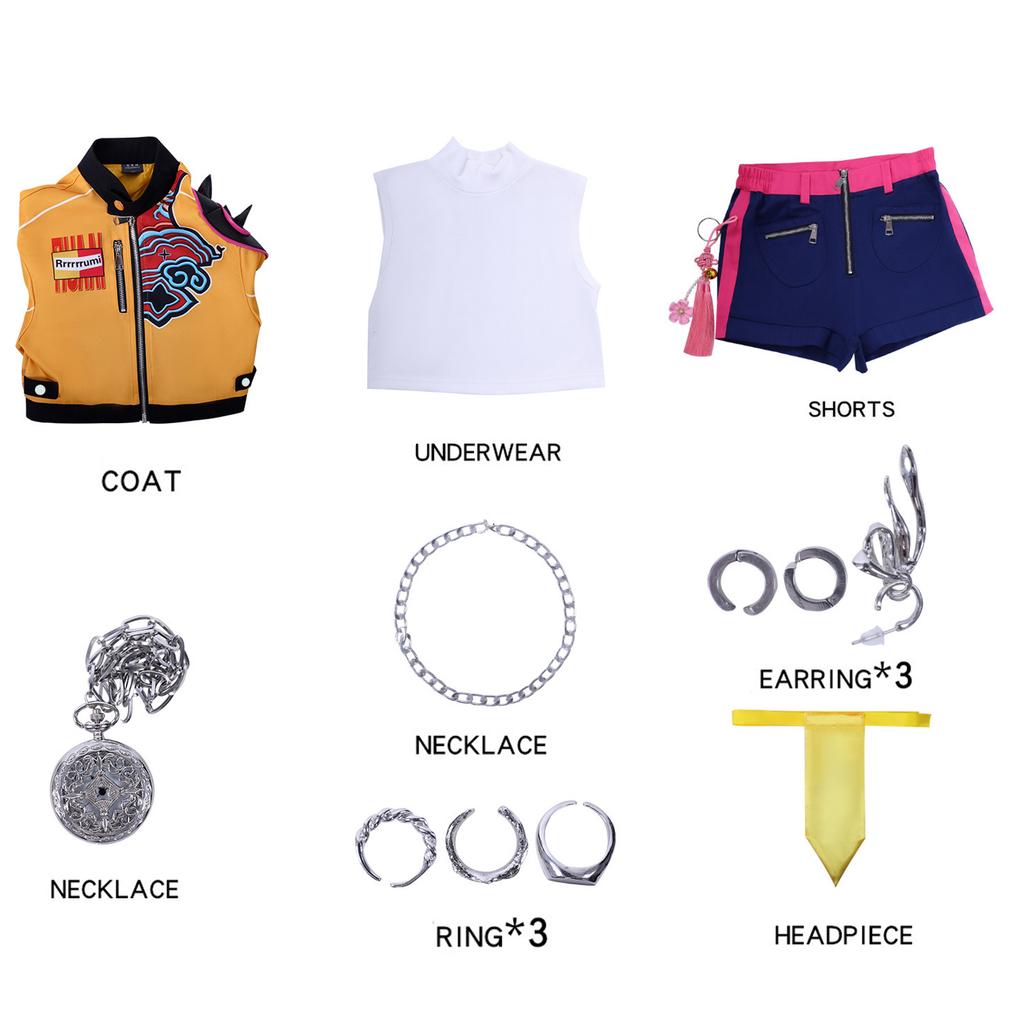 Fantazie KPop Rumi Zoey Cosplay Dívky Scénické Oblečení Lovec Démonů Kostým Kostým 6 Až 14 Let Halloween Karnevalová Párty Oblečení