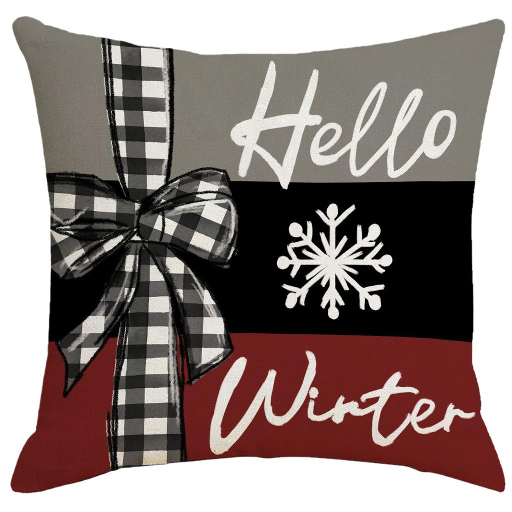 New Christmas Tree Gift Box Red Christmas Pillowcase Home Sofa Cushion Bedroom Pillow