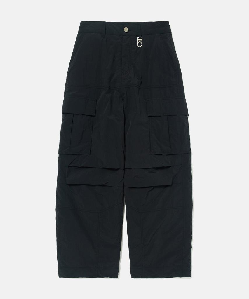 DTHIRTYONE Padded Nylon Parachute Cargo Pants (Black)