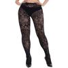 Vintage Hollow Sunflower Astrolabe Net Socks Women'S Summer Thin Pantyhose Black Slim Large Size Fishnet Socks