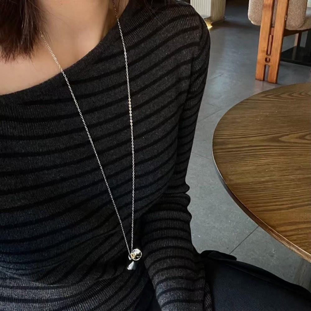 Retro Water Bottle Pendant Necklace Temperament Fashion Jewelry Casual Long Sweater Chain Gifts