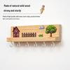 Nordic No-Drill Beech Wood Key Hook: Wall-Mounted Hallway Decor & Storage Rack