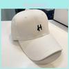 Baseball Cap Women Spring Autumn Embroidered H Letter Sun Hat With Adjustable Fit For Casual Streetwear
