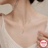 S925 pure silver note necklace, women's minimalist music symbol pendant, collarbone chain, small and fresh artistic style, daily necklace