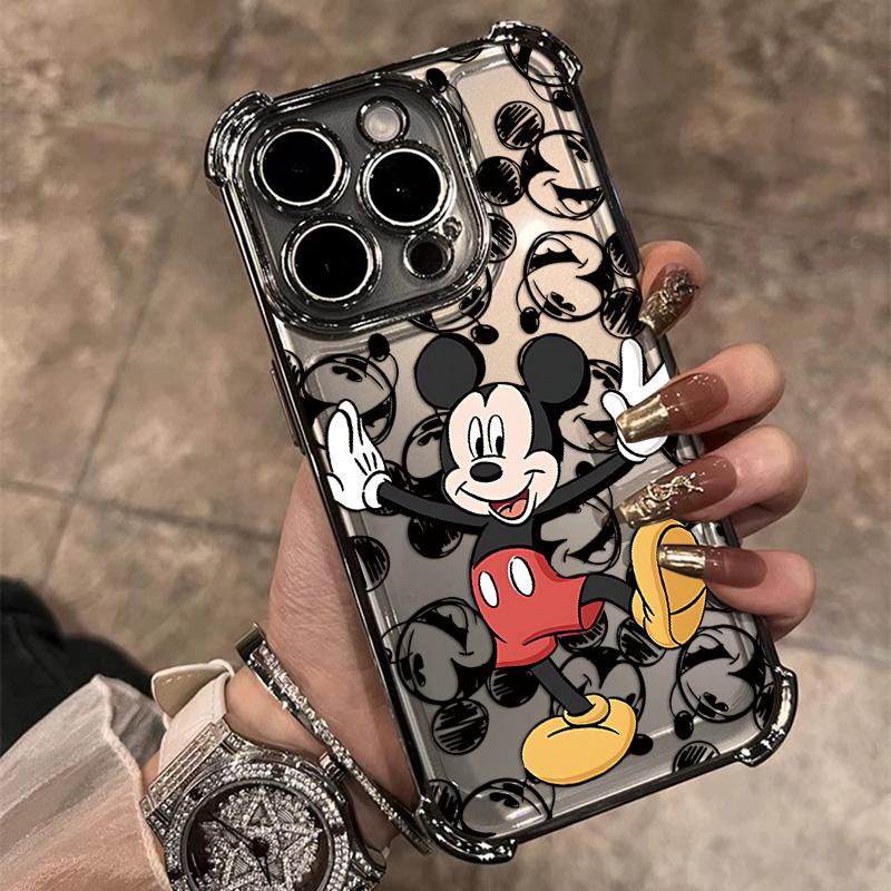 

Graffiti M-Mickey Minnies Plating Phone Case For Samsung S26 S25 S24 S23 S22 S21 S20 FE Note20 Edge Plus Ultra 4G 5G Anti Samsung S21 Ultra 5G