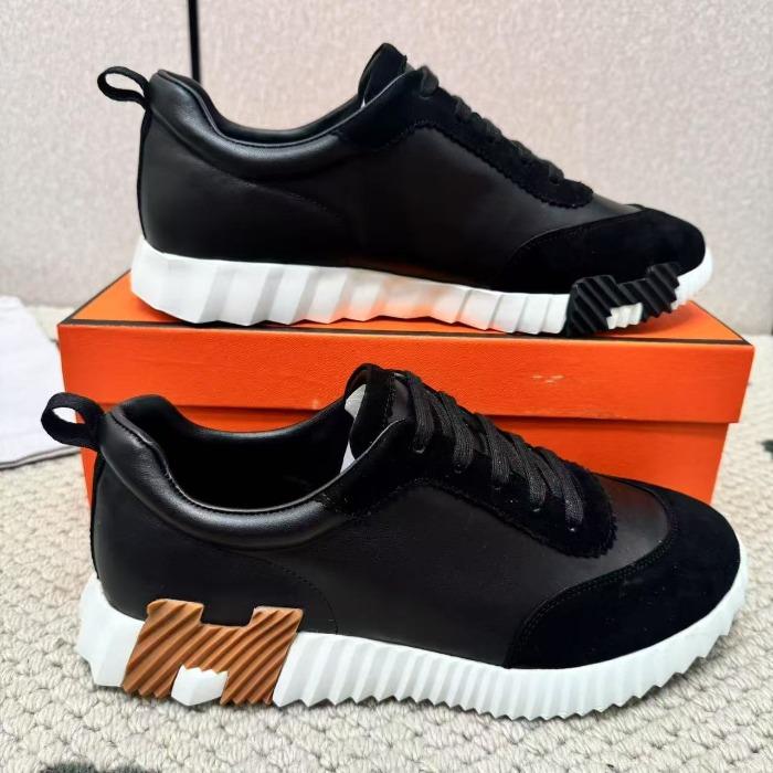 Leather H Men's Shoes Trendy Brand Comfortable Board Shoes Casual, Summer Breathable Sports Shoes Light Luxury High Sense