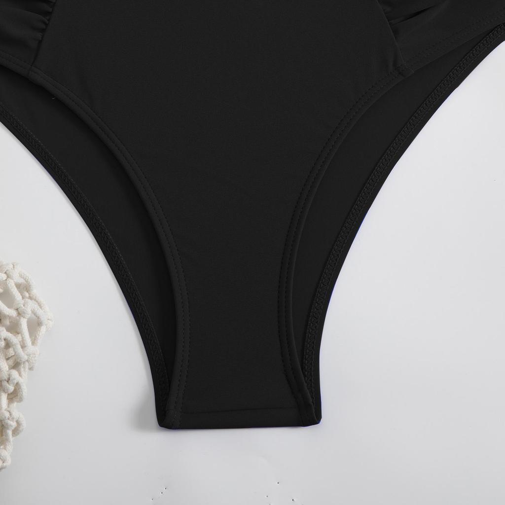 2025 Solid Color Two-Piece Bikini European & American Style