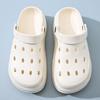 Hole shoes women's summer height increase versatile wear-resistant bag head drag wear non-smelly feet solid color light cool slippers