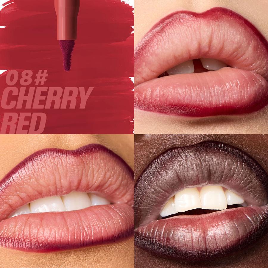Velvet Colored Wooden Lip Penwaterproof Ladies' Charm Lip Pen Ladies' Long-lasting Makeup Toolsoft Pencil