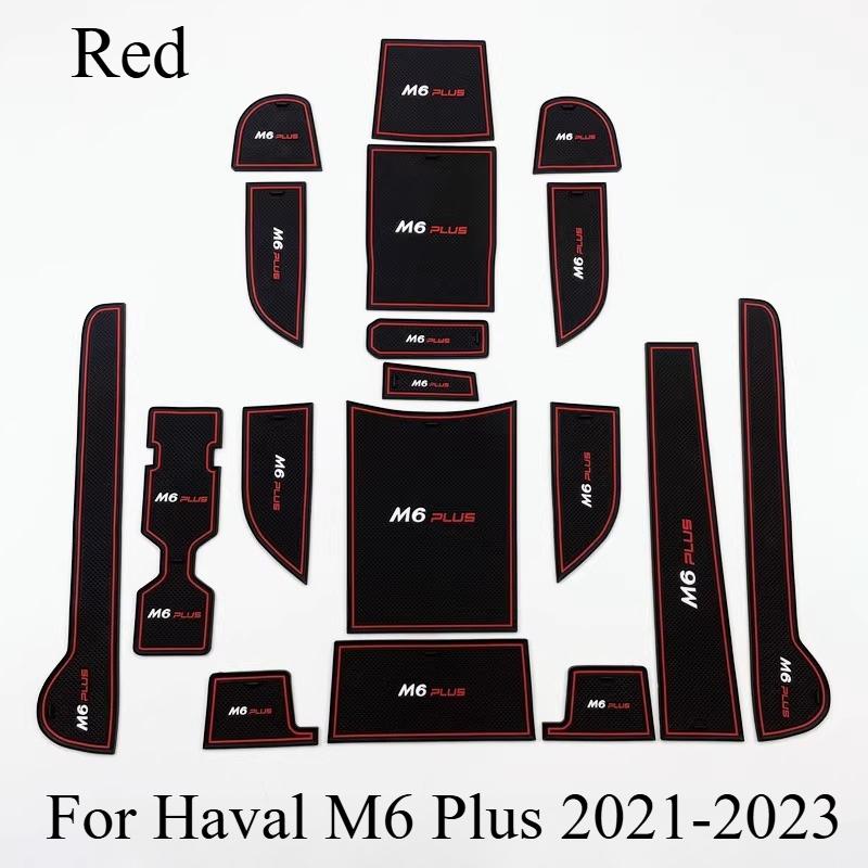 For Haval M6/M6 Plus 2017- Non-slip Mat Water Cup Storage Door Slot Mat Car Modification Decoration Supplies Accessories