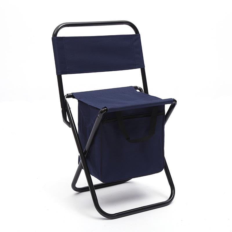 Portable Folding Outdoor Stool with Storage Bag - Oxford Cloth Camping Chair