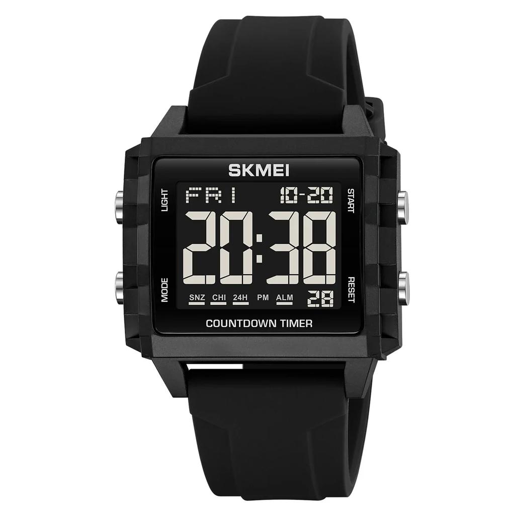 SKMEI 2320 Waterproof Stopwatch Countdown Wristwatch Clock Reloj Hombre Cool Digital Sport Watches for Men Women Students 5Bar