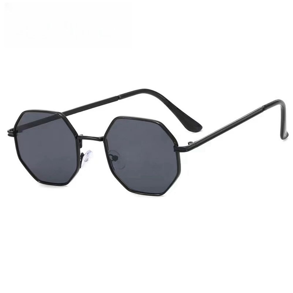 

Classic Metal Fashion Retro Sunglasses Polygonal Octagon Shape Glasses Trendy Retro Eyeewear for Stylish Protection чёрный