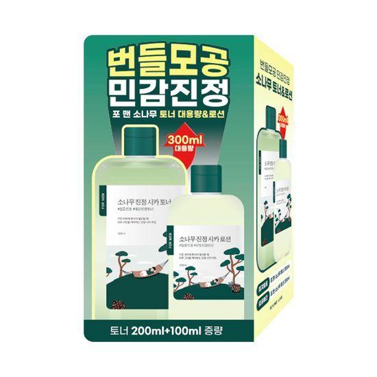 ROUND LAB for Men Pine Soothing Toner/Lotion 2-pack (Toner 300ml + Lotion 200ml)