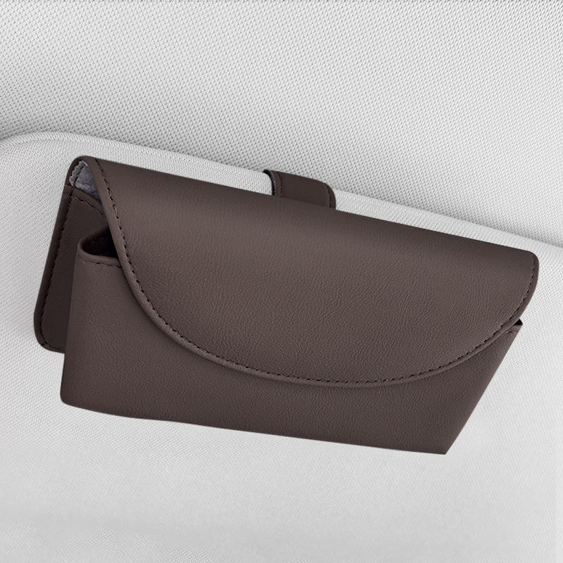 Car-Mounted Eyeglass Case Storage Box Sunshade Organizer - Interior Automotive Eyeglass Holder And Decoration Accessory