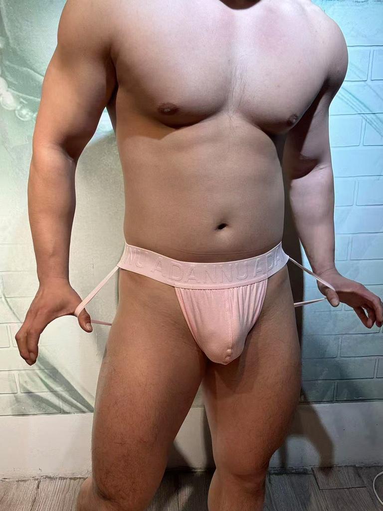 Men's Modal T-Back Thongs, Breathable Low Rise Underwear with Hip Lifting Support, Comfortable Elastic Jockstrap Style Panties