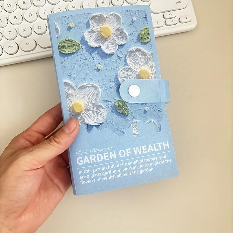 Savings Book Beautiful and Fresh Flower Student Savings Book Cash Storage Book Printed Portable Savings Book