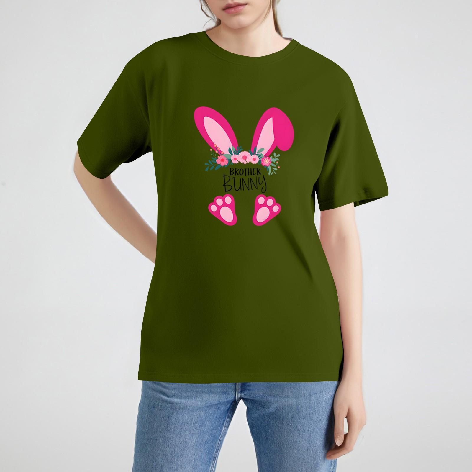 

Женская рубашка с коротким рукавом и принтом в виде Пасхи, свободный топ XL