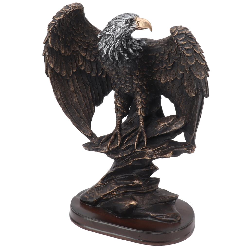 Eagle Statue Resin Vivid Ingenious Durable Decorative Vintage Eagle Figurine for Office