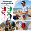 Porte-boisson pliable portable Ceinture de taille réglable Support pour gobelet à boisson Design compact pour les activités de plein air, les voyages et l'utilisation quotidienne