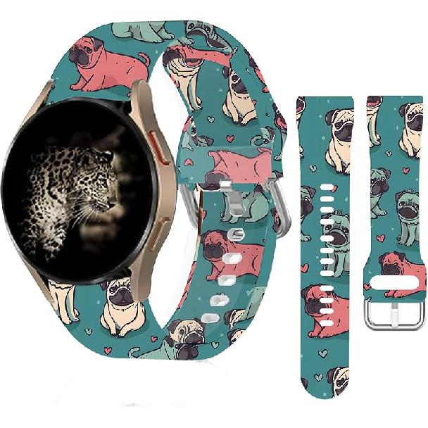 20mm Silicone Sport Bands Compatible for Galaxy Watch 6/Watch 5/Galaxy Watch 4 40mm 44mm/Classic 42mm 46mm/Watch 3 41mm, Active 2 Watch Bands,