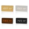 Wooden Digital Alarm Clock  LED Table Clock with Temperature for Bedroom Office Desk Decorations