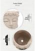 Zen Buddha Head Faux Stone Flower Pot for Garden Ornaments and Potted Plants