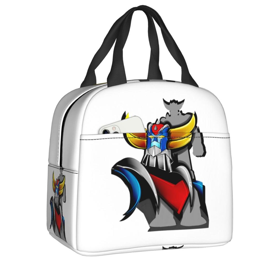 Boîtes à lunch réutilisables personnalisées Ufo Robot Grendizer Goldrake Mazinger Z pour femmes, étanches, isothermes, sac à lunch isolé pour le travail