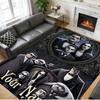 Crystal Velvet Rug Custom Name Text, Soft Non Slip Floor Mat Home DecorThe Addams Family