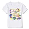 Fashion Cartoon Demon Slayer Anime Kimetsu No Yaiba Children's T-Shirt Summer Loose Short Sleeves White Women Tops Boy Girl Tees