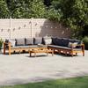VidaXL Garden Lounge Set with Cushions 6 Pcs Solid Acacia Wood, Outdoor Sofa Set, Modular Sofa, Sofa 3214867