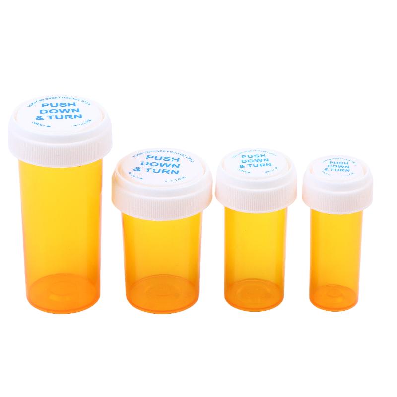 5/10/20 szt. Farmaceutyczny pojemnik odporny na dzieci, ale łatwy do otwarcia, Pusta plastikowa butelka z zakrętką dwustronną
