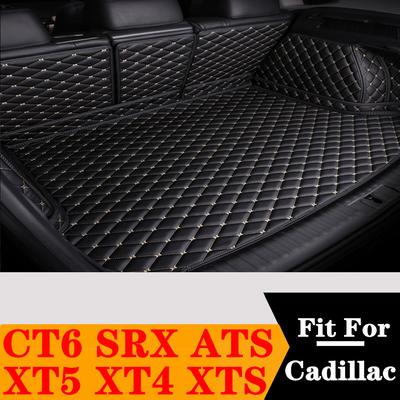 Sinjayer Imperméable Hautement Couvert Tapis de Coffre de Voiture Coussin de Protection de Hayon Housse de Tapis Doublure de Chargement Adapté Pour Cadillac XT5 XT4 XTS CT6 SRX
