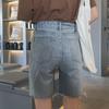 2024 Korean High-Waist Slimming Loose Straight-Leg Denim Shorts for Women
