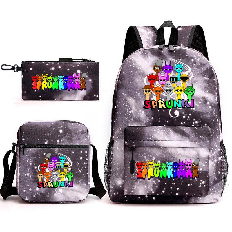 Rhythm Box Peripheral Elementary School Bag Starry Sky Backpack Three-piece Set