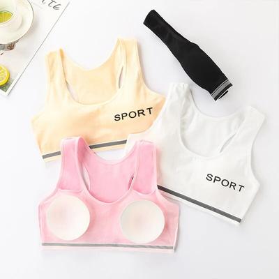 Children Underwear Cotton Girls Bras Soft Sponge Cup Puberty Girls Training Bra Breathable Teenage Girl Brassiere