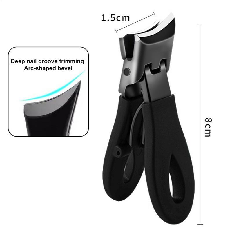 Professional Slanted Nail Clippers Wide Jaw Opening AntiSplash Nail Clipper Stainless Steel Toenail Pliers Trimmer Manicure Tool