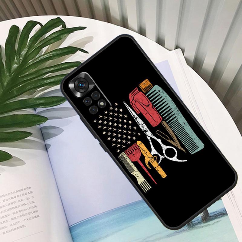 Barber Shop Hair Stylist Tools Funda For Xiaomi Redmi Note 14 13 10 11 12 15 Pro Plus Case For Redmi 15 13C 12C 10C 14C 15C