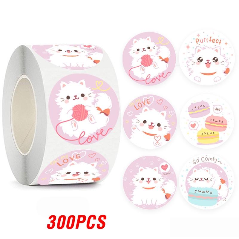 100-500pcs Cute Bear Thank You Sticker Children Sealing Labels Sticker for Gift Envelope Kid Gift Packaging Decorative Stickers