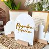 Ramadan Countdown Calendar Wooden Base Tabletop Ornaments For Home Islamic Decoration Muslim Pa P1H6