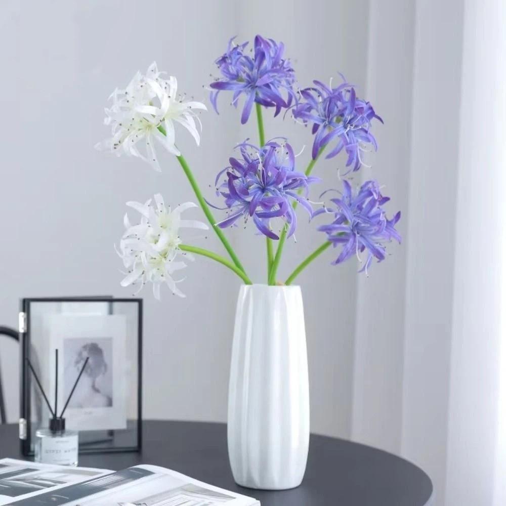 2 Heads Simulation Lycoris Flower Realistic Artificial Silk Flower  Party Decorations