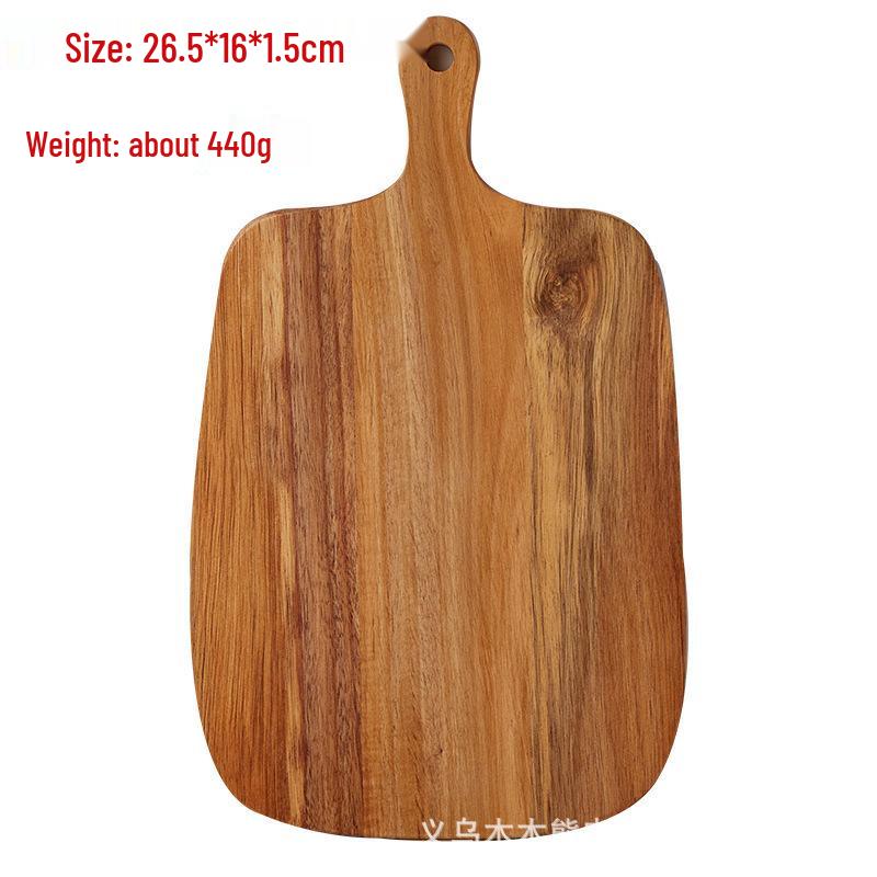 Acacia Wood Handle Cutting Board & Tray - Perfect for Pizza, Steak, Fruit, and Bread