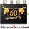 Birthday Party Backdrop Gold Polyester Banner Photo Booth Decoration 73