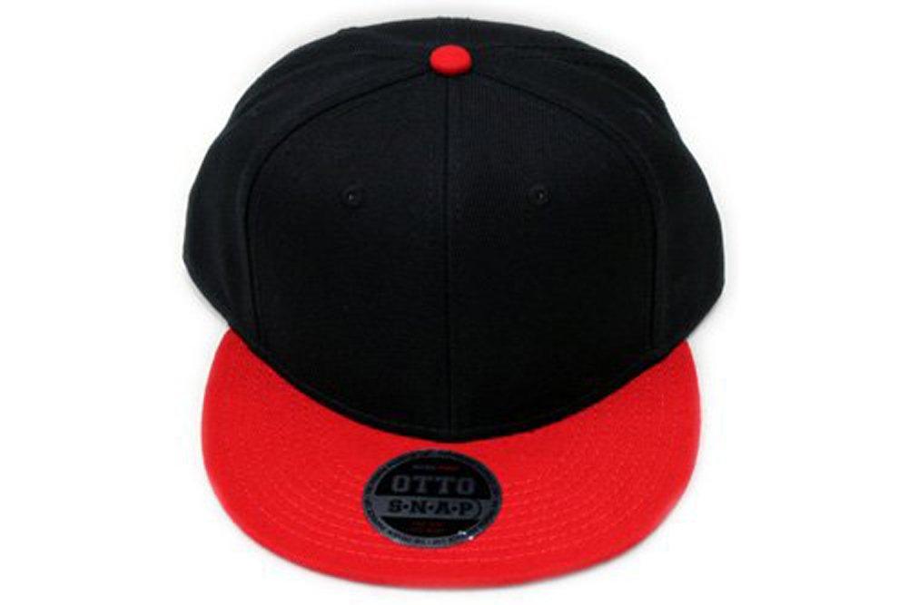 OTTO Flat Visor Snapback Cap In Charcoal/Black (CK)