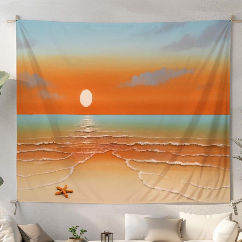 Beach Sunset tapestry 75x100
