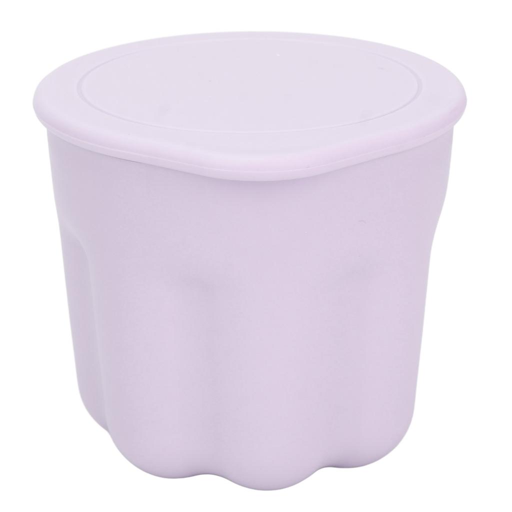 Makeup Brushes Cleansing Box Soft Silicone Nail Art Brushes Washing Tool with Drying Rack Purple
